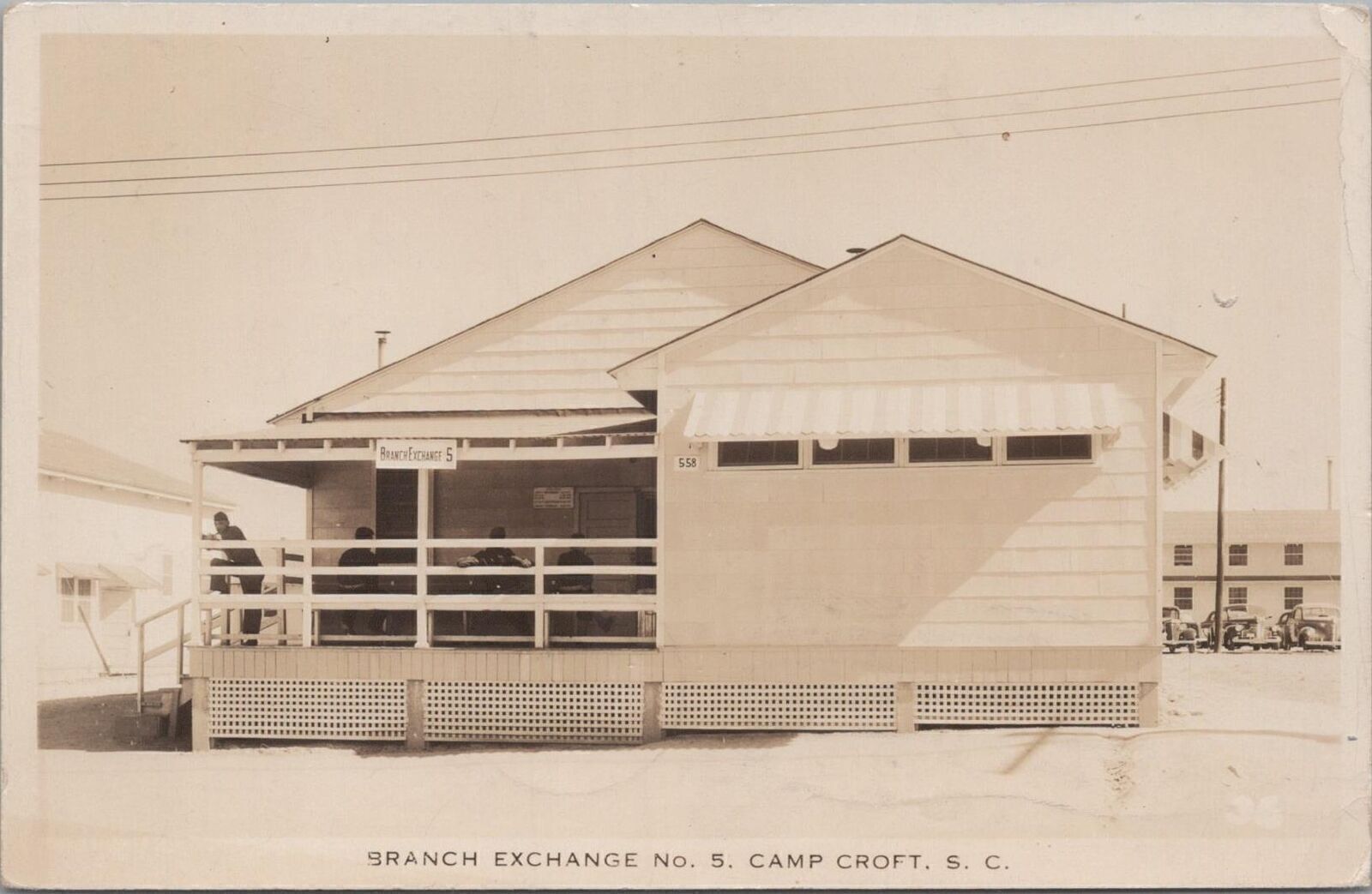 RPPC Postcard Branch Exchange No 5 Camp Croft SC South Carolina