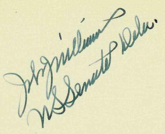 “Delaware Congressman” James Williams Hand Signed 3X5 Card COA