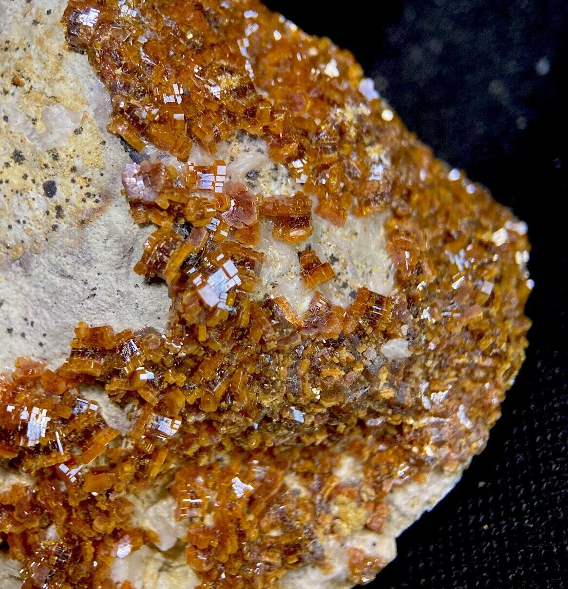 Fine Red VANADINITE Crystal on Matrix Rock - Mibladen, Midelt, MOROCCO