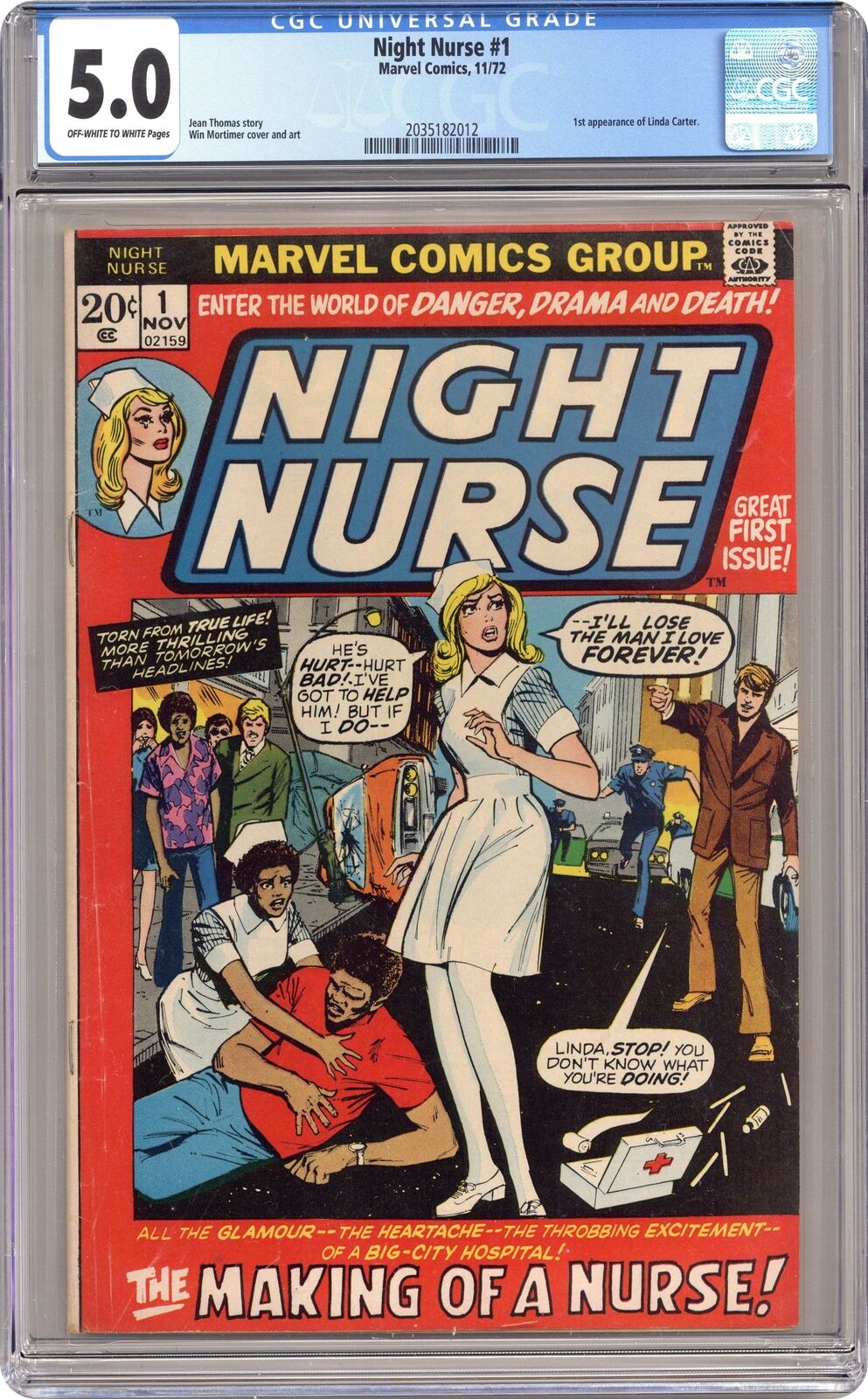 Night Nurse #1 CGC 5.0 1972 2035182012