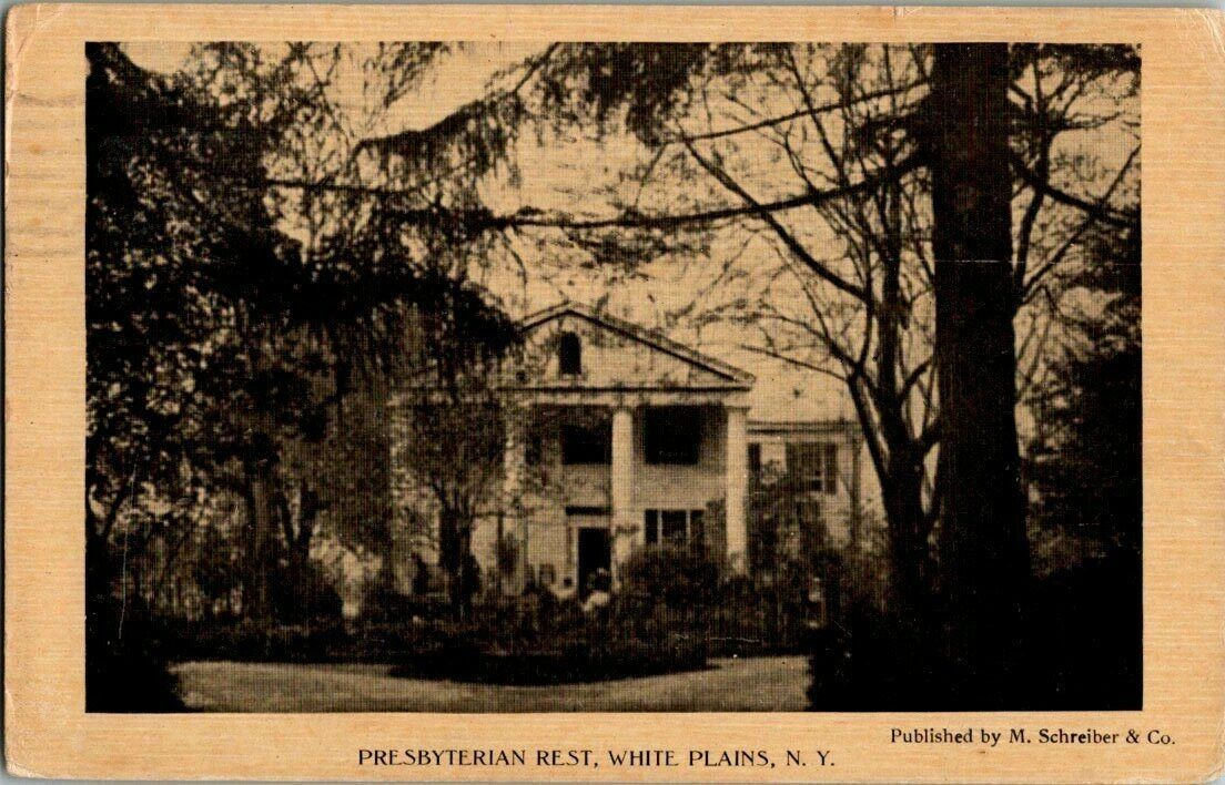 1908. WHITE PLAINS, NY. PRESBYTERIAN REST. POSTCARD DB28