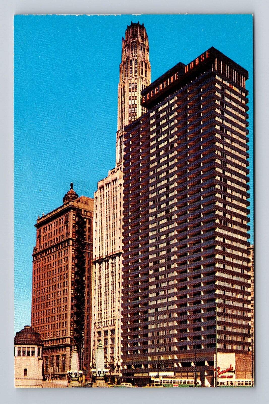 Chicago IL-Illinois, Executive House, Advertising, Antique Vintage Postcard