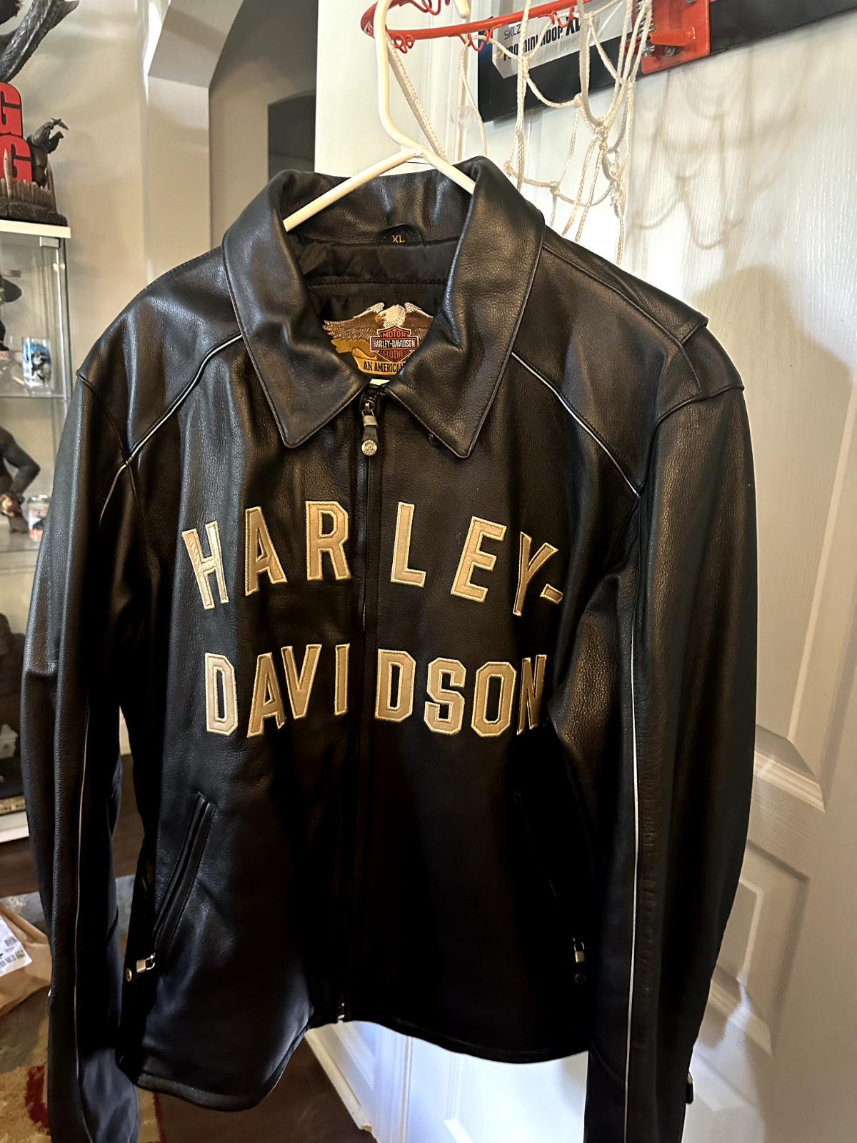 100th Anniversary Black Leather Jacket Harley Davidson 100 Years Size XL