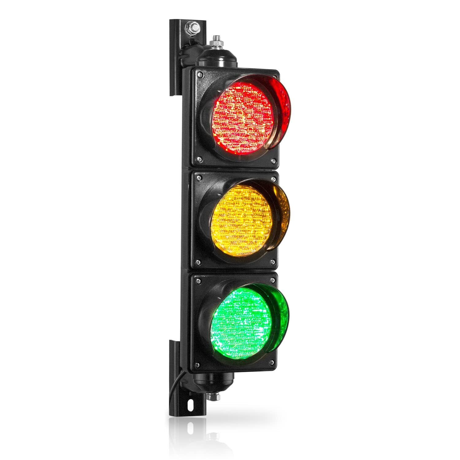 AC85-265V(4 inch) Traffic Light, Red Yellow Green Traffic Signal Light, PC Ho...