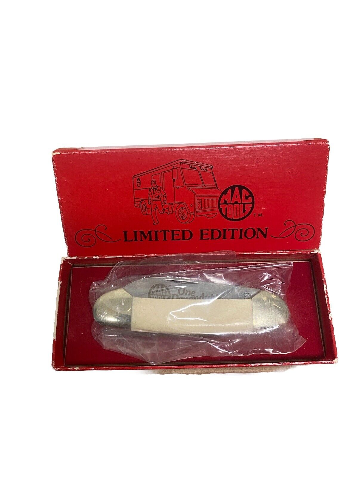 Vintage MAC TOOLS LIMITED EDITION POCKET KNIFE-IXL ENGLISH Bone Pearl Handle