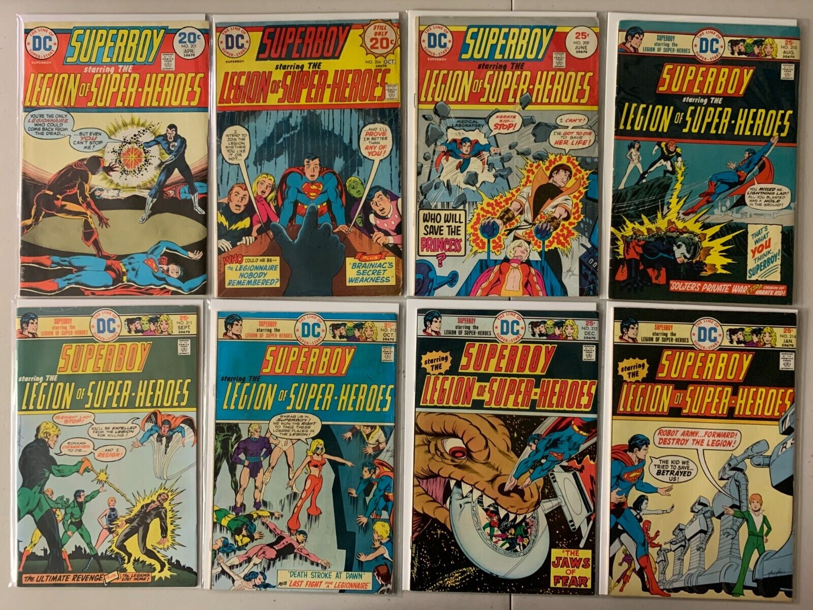 Superboy and the Legion of Super-Heroes bronze-age lot #201-258 + spec (1974-79)