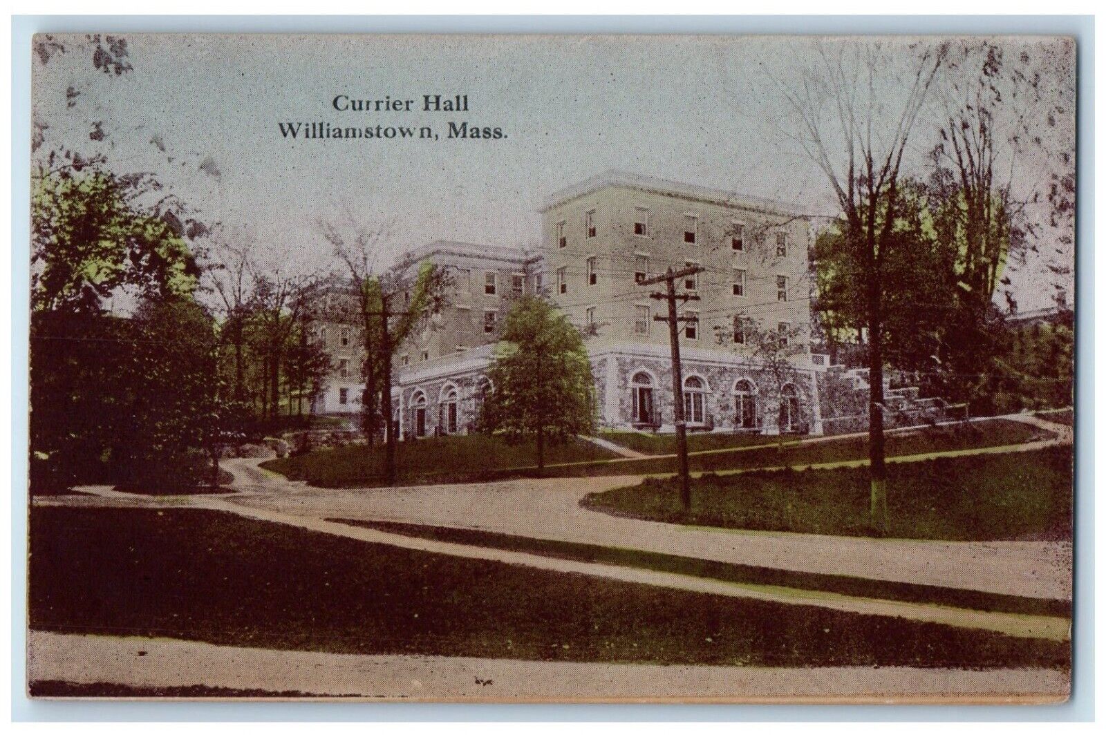 c1910's Currier Hall Building Williamstown Massachusetts MA Antique Postcard
