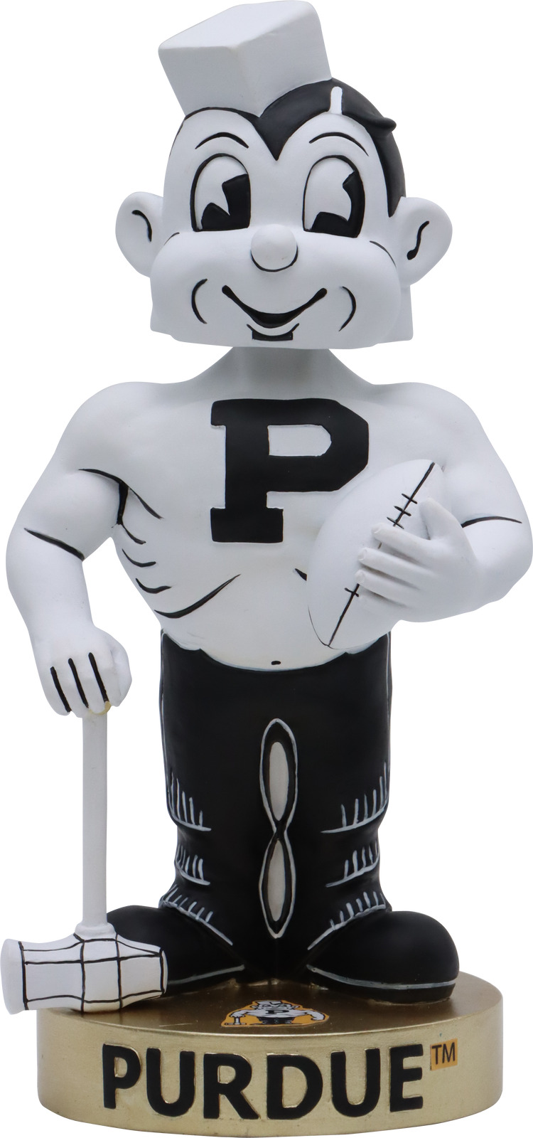 Purdue Boilermakers Vintage Holding Hammer And Football Bobblehead NCAA College