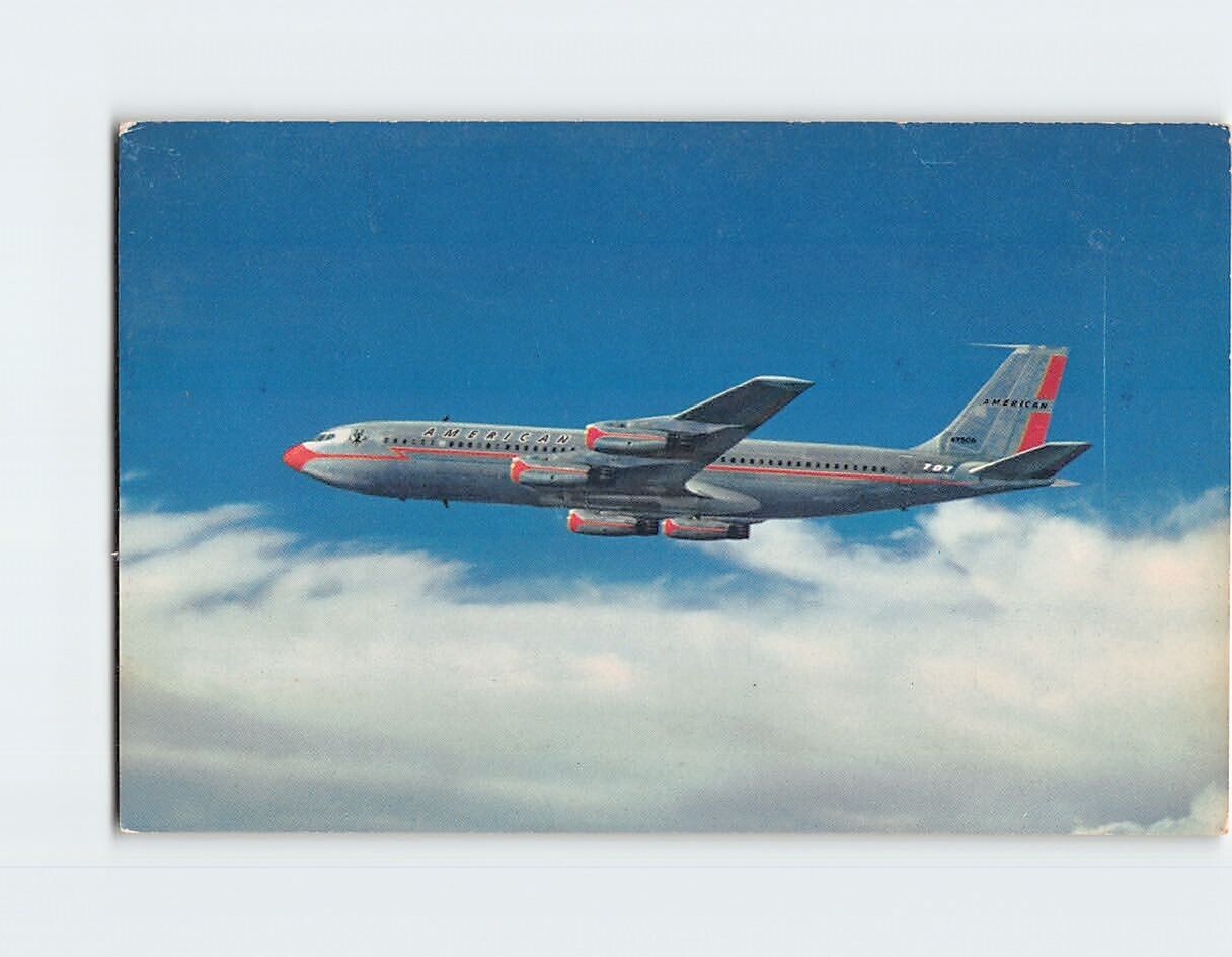 Postcard American Airlines 707 Jet