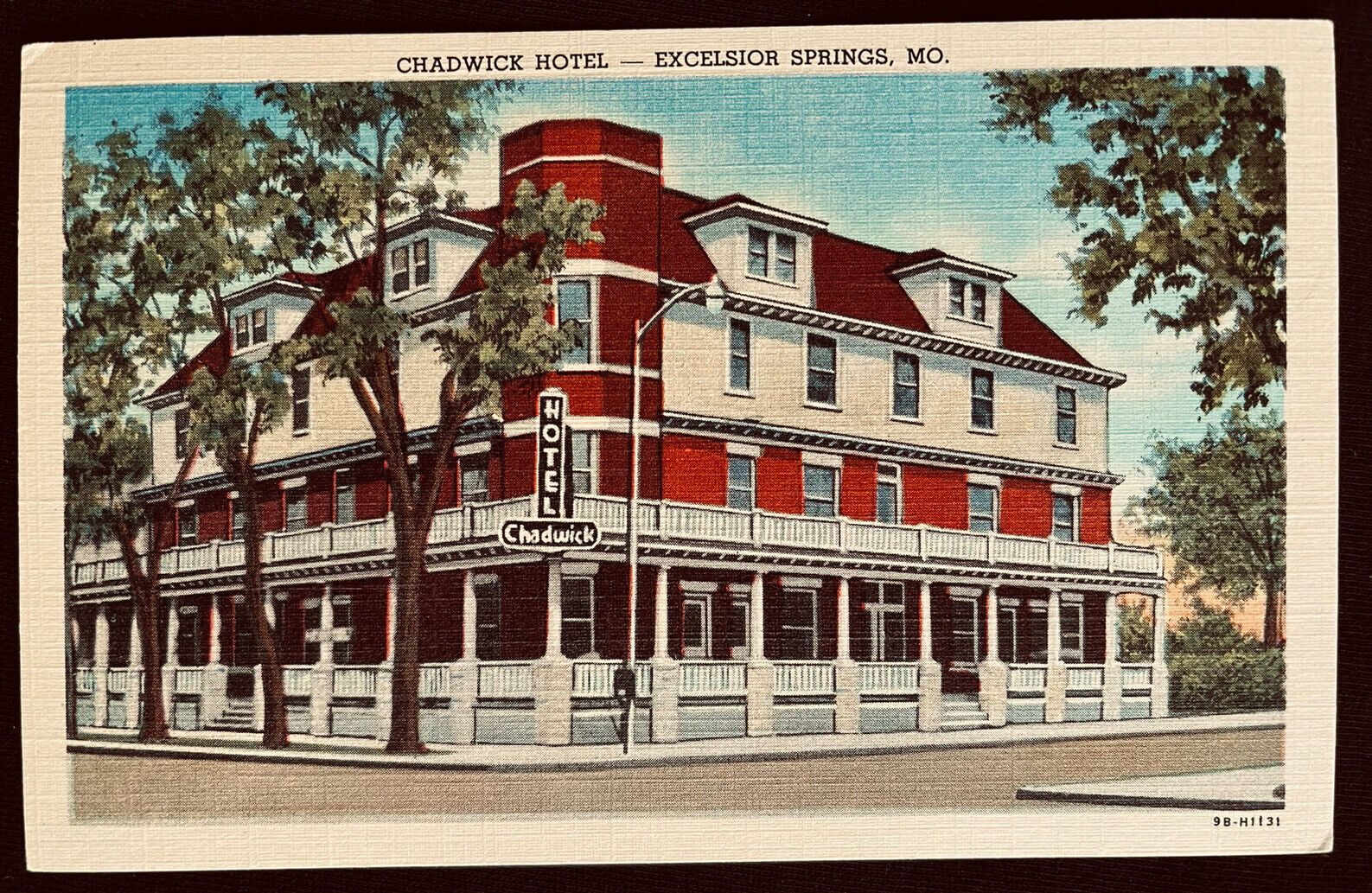 Excelsior Springs Missouri Chadwick Hotel Postcard c1940