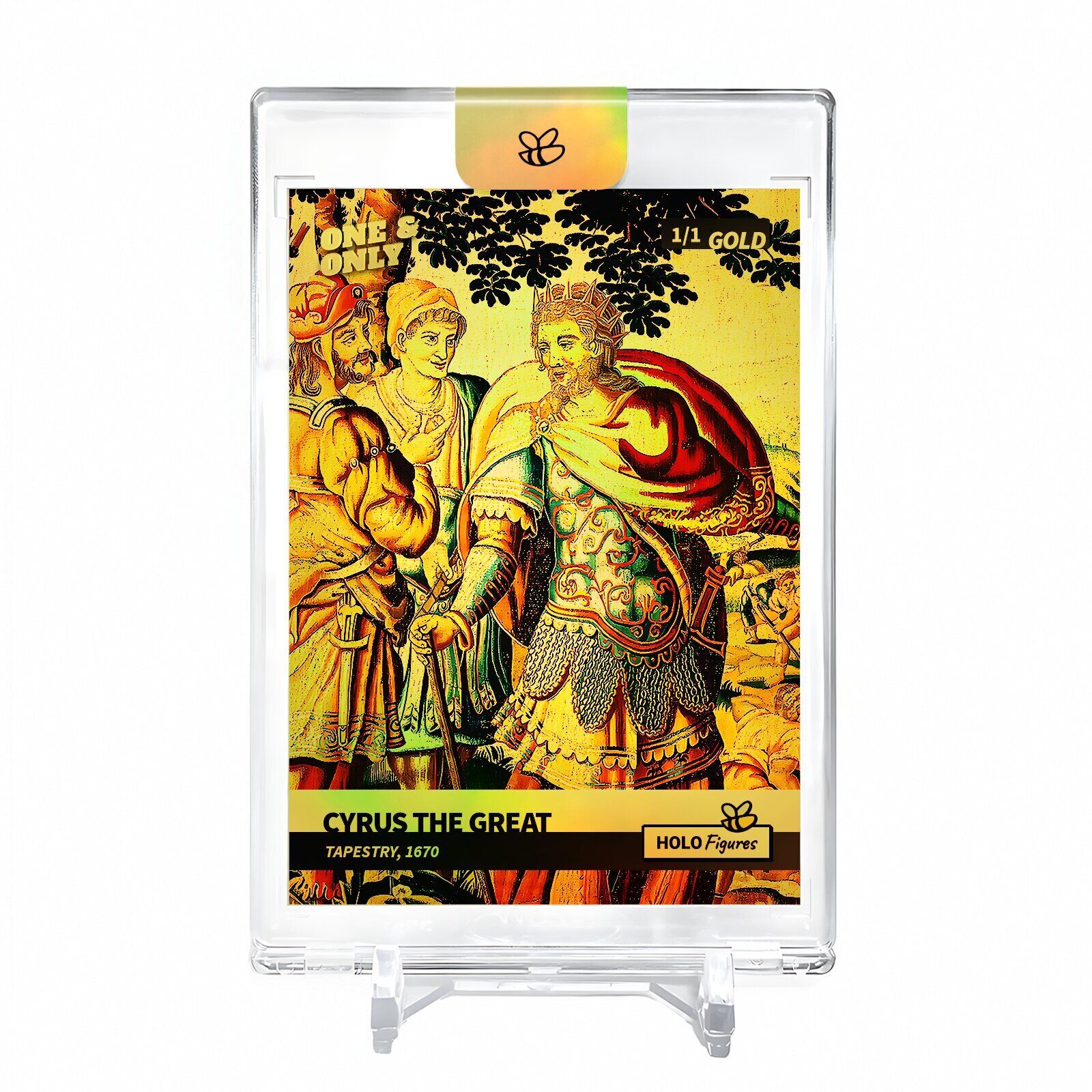 CYRUS THE GREAT Tapestry, 1670 Card 2023 GleeBeeCo #CTP9-G Encased Holo GOLD 1/1