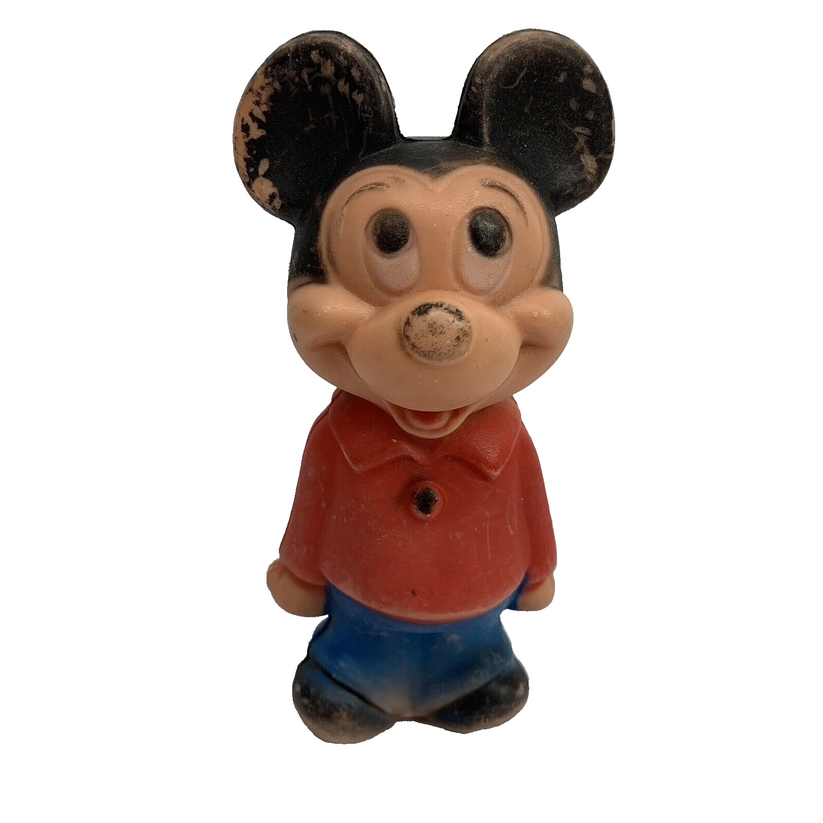 Vintage Mickey Mouse Blow Mold Doll Toy Figure 5.75\