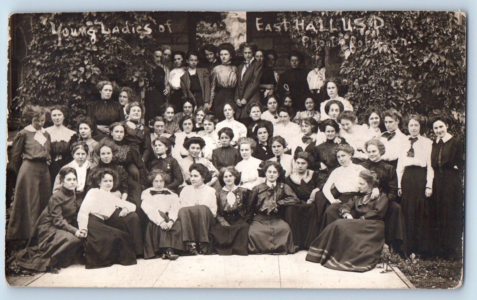 Vermillion South Dakota SD Postcard RPPC Photo Young Ladies Of East Hallus