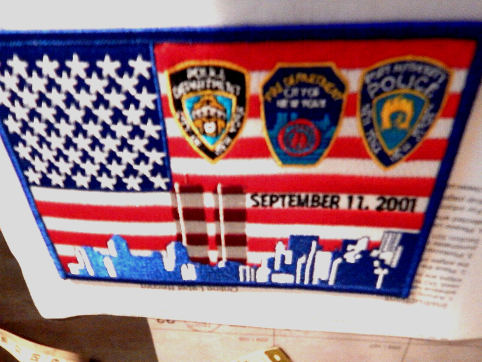 Fallen Brothers 911 September 11th 2001 WTC NY Memorial Patch