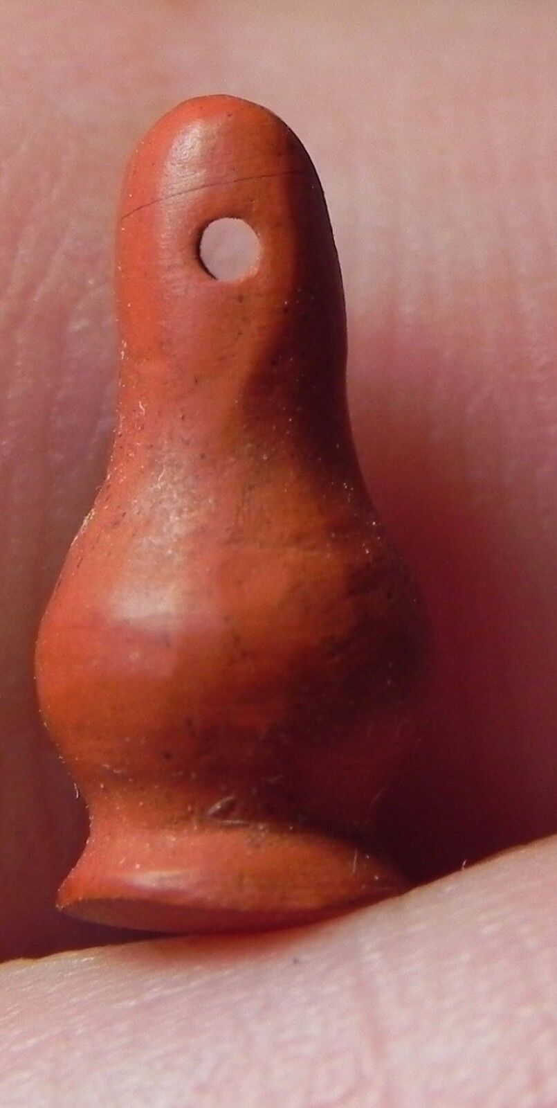 ZURQIEH -af1877- ANCIENT EGYPT ,18th DYNASTY RED JASPER POPPY SEED BEAD.1400 B.C