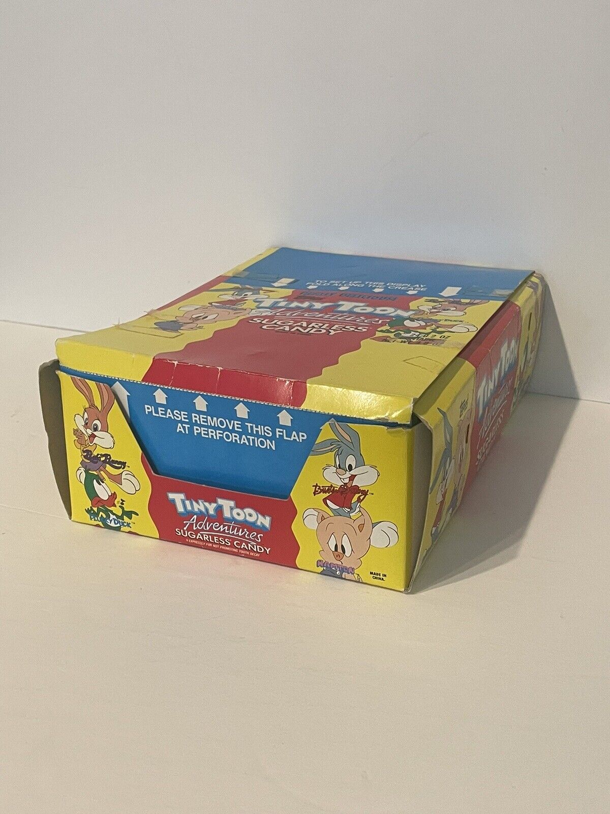 1991 Topps Tiny Toon Adventures Sugarless Candy COMPLETE BOX O Pee Chee RARE