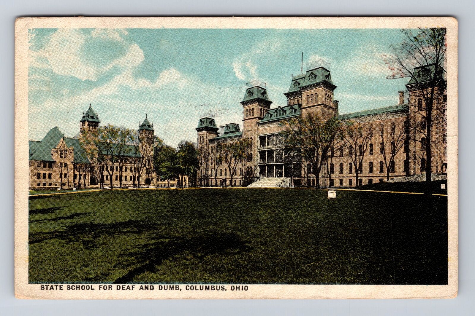 Columbus OH-Ohio, State School For Deaf And Dumb, Antique, Vintage Postcard