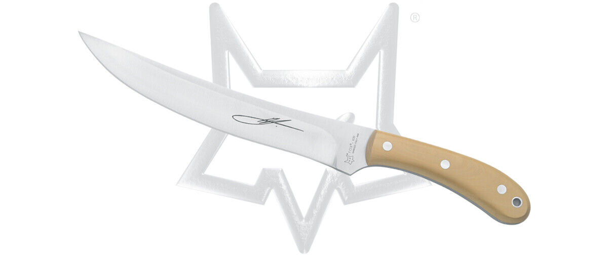 Fox Knives 630 Old Fox Knives Fixed Blade Knife Boxwood 440C Stainless Steel