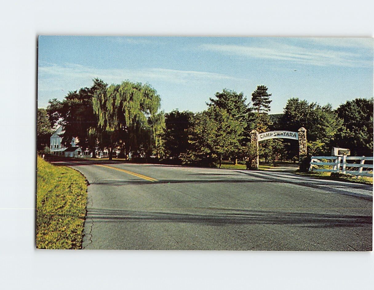 Postcard Entrance Sign Camp Swatara Bethel Pennsylvania USA