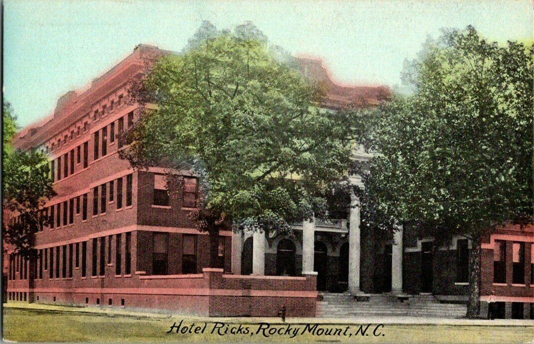 1915. ROCKY MOUNT, NC. HOTEL RICKS. POSTCARD DB25