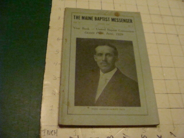 Vintage Original book: THE MAINE BAPTIST MESSENGER august 1929, 140pgs