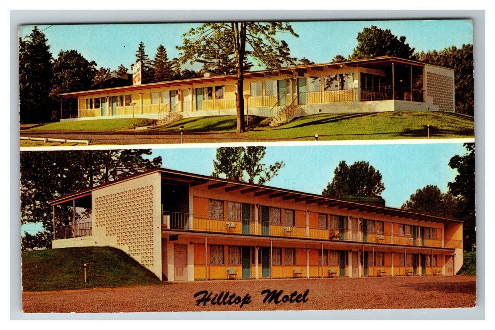 Hilltop Motel, Wolf Road, Albany NY c1974 Vintage Postcard