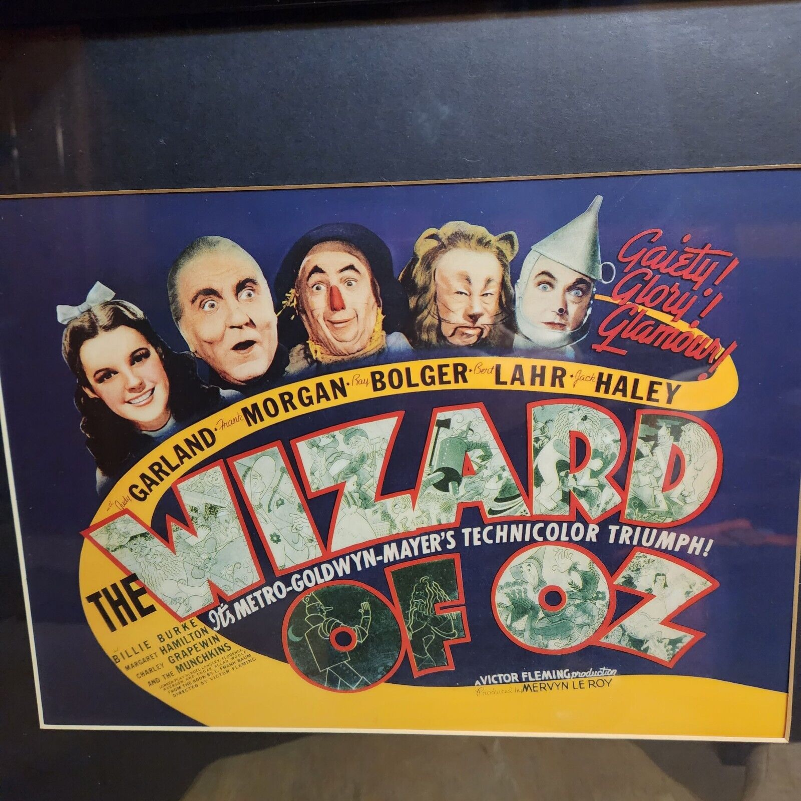 Vintage Wizard Of Oz Group Limited 23.5''x19.5'' Framed Poster Advertising 1939