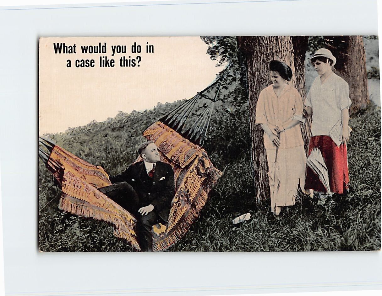 Postcard What would you do in a case like this? with Lovers Picture