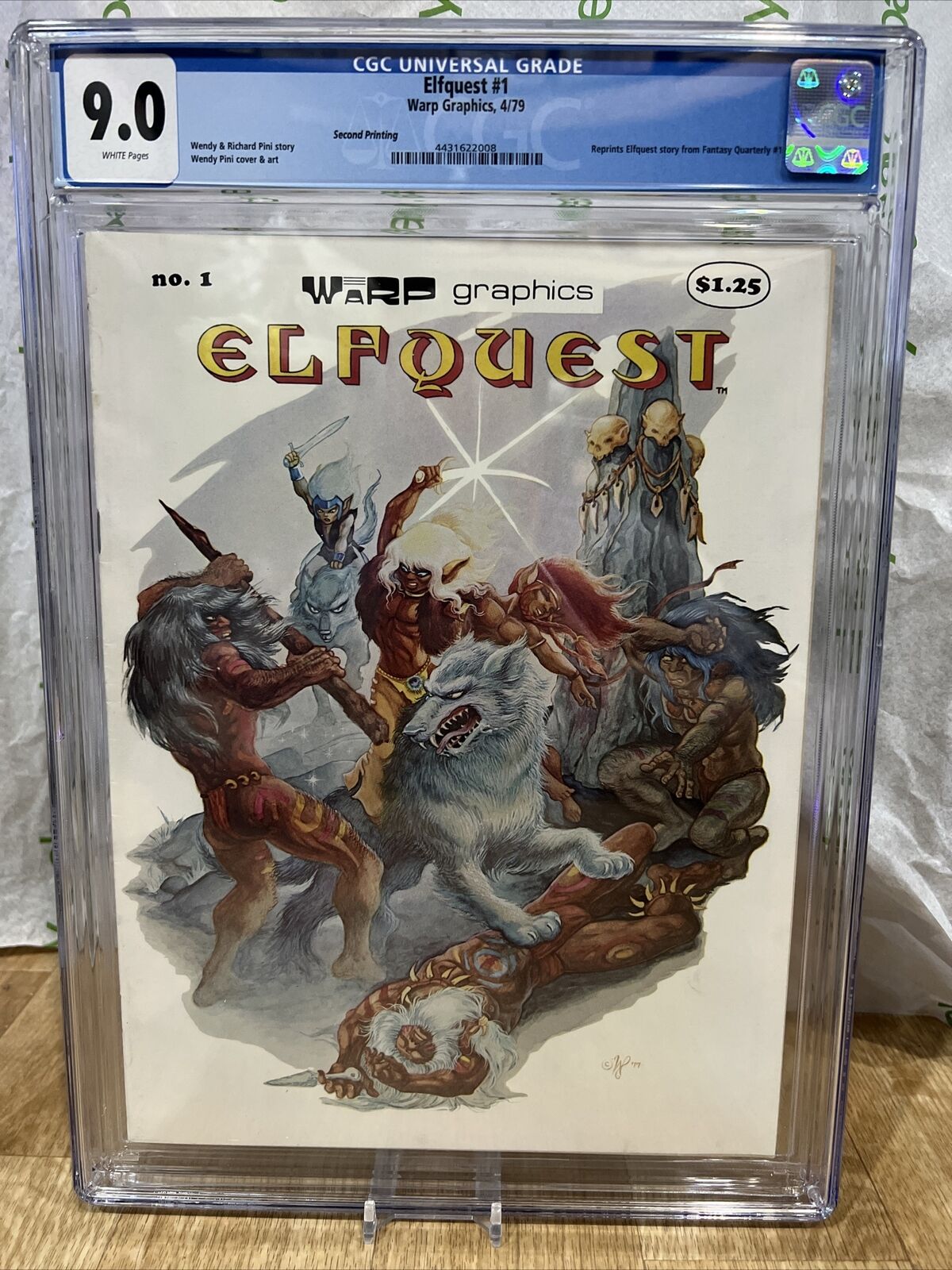 Elfquest #1 Wendy &Richard Pini Warp Graphics 1978 2nd Print Graded 9.0 Wp Comic