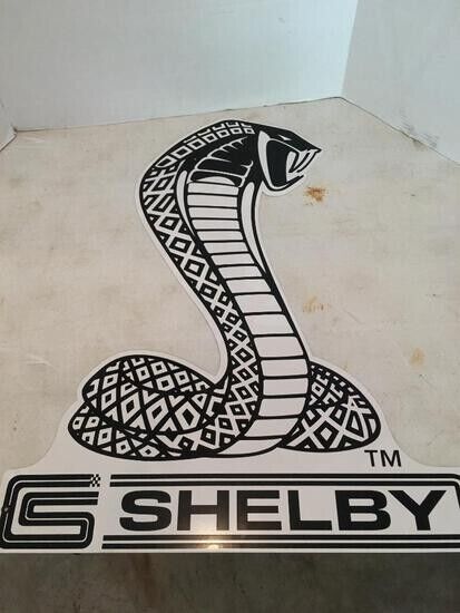 Shelby Cobra Embossed Metal Sign 29\