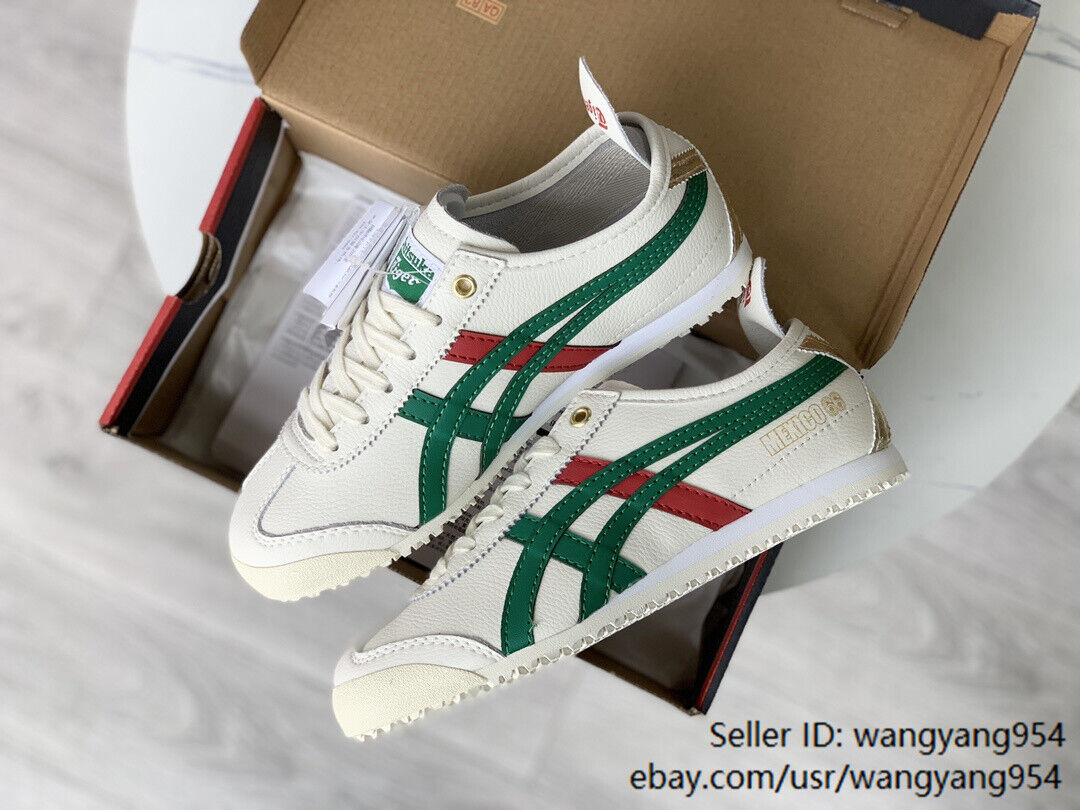 NEW Onitsuka Tiger MEXICO 66- Beige/Green Red Men Women Unisex Sneakers 2024
