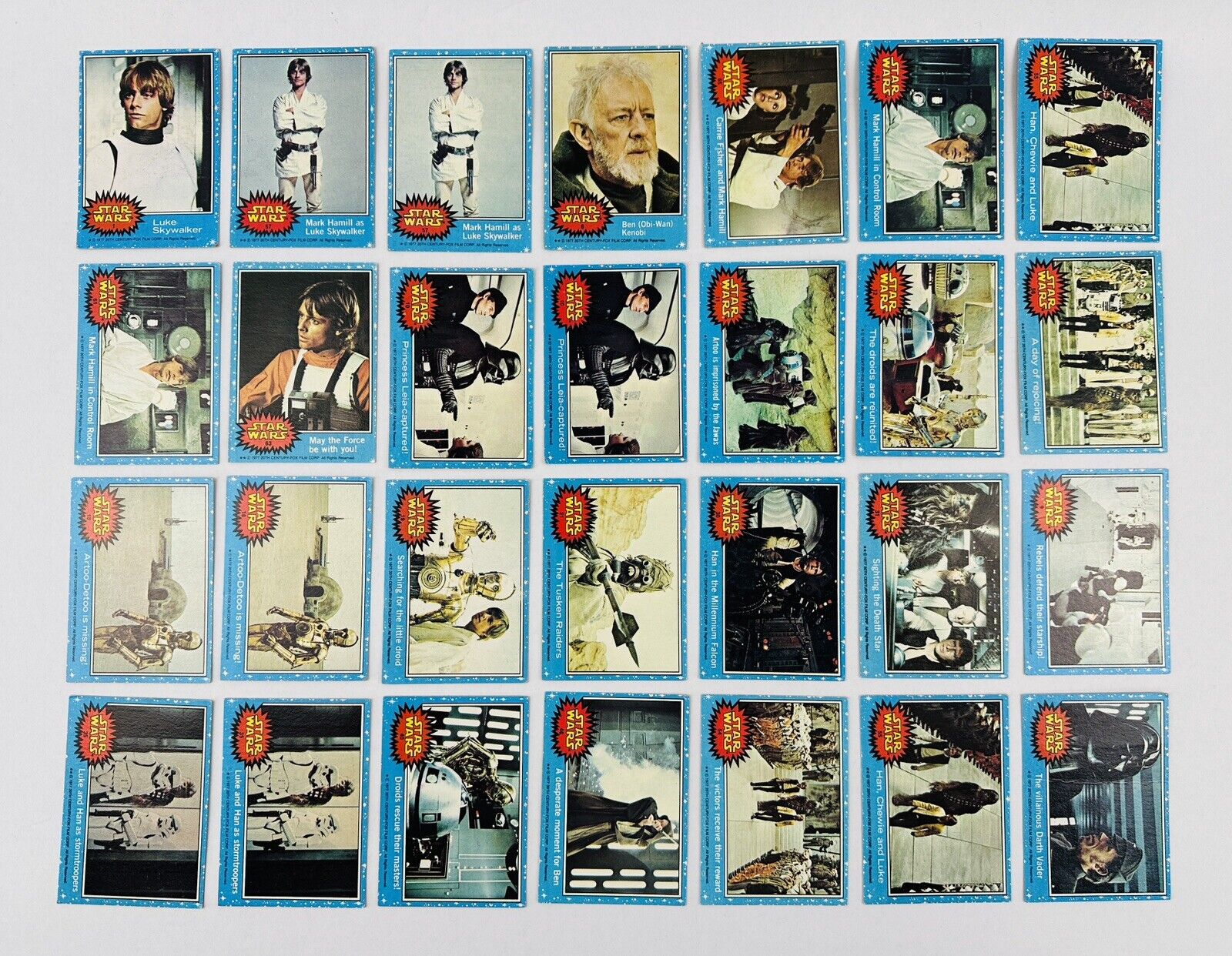 1977 Topps Star Wars Luke Skywalker 1 w/27 Other Cards