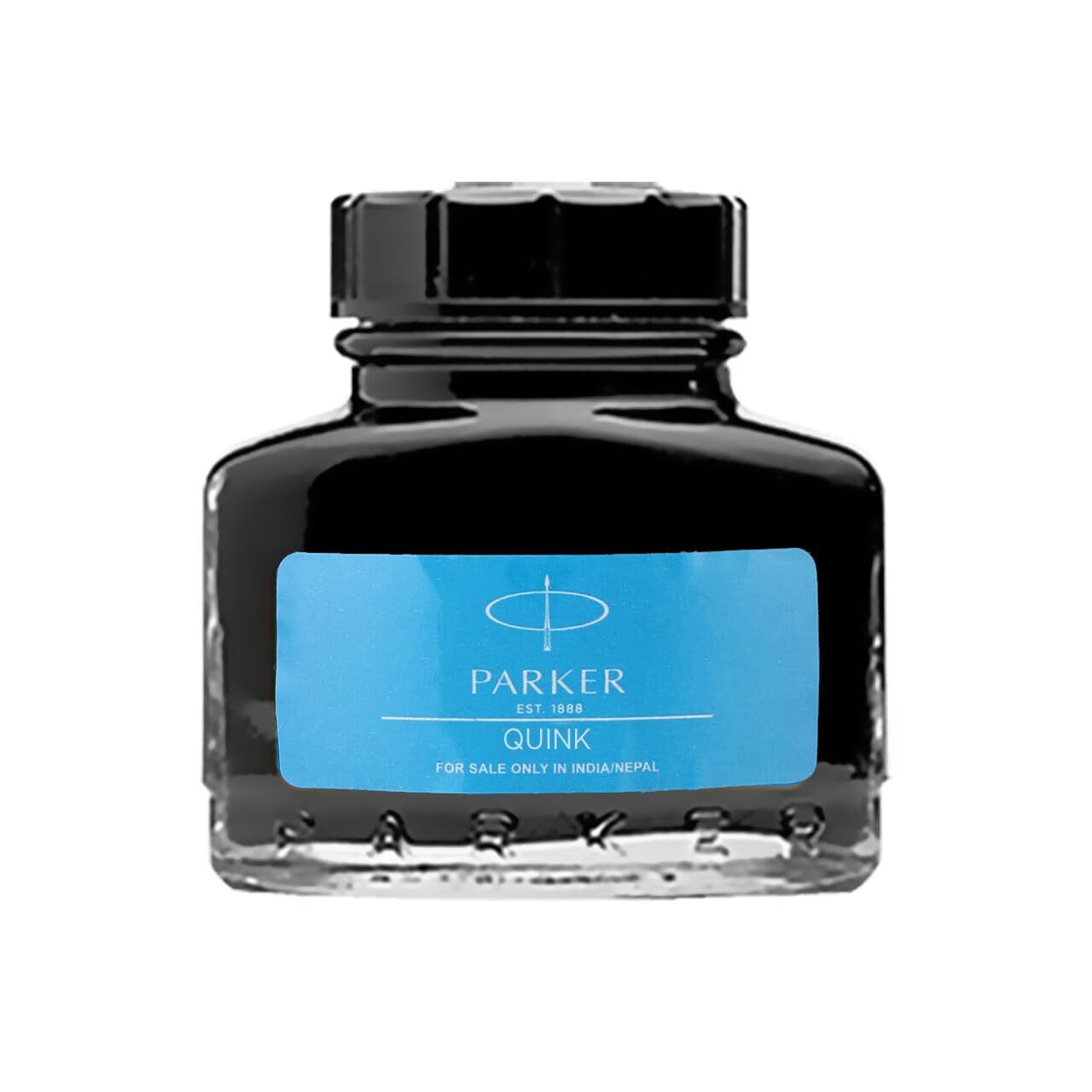 Parker Quink Fountain Pen Ink (Black & Blue) Bottle 30ml High-Quality Writing