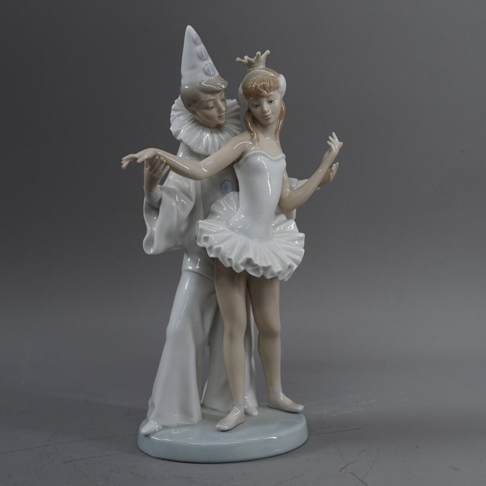 Lladro 4882 Carnival Couple Ballerina & Clown Porcelain Figurine