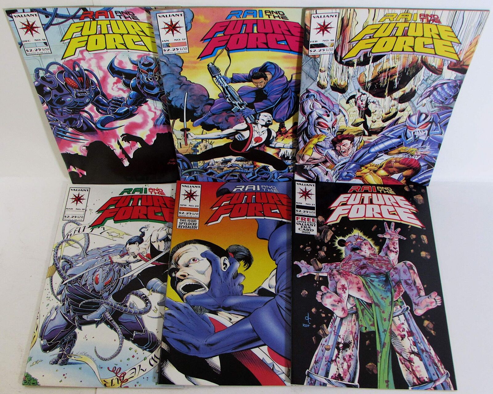 RAI and Future Force Lot 6 #16,17,18,19,20,21 Valiant 1993 Comic Books