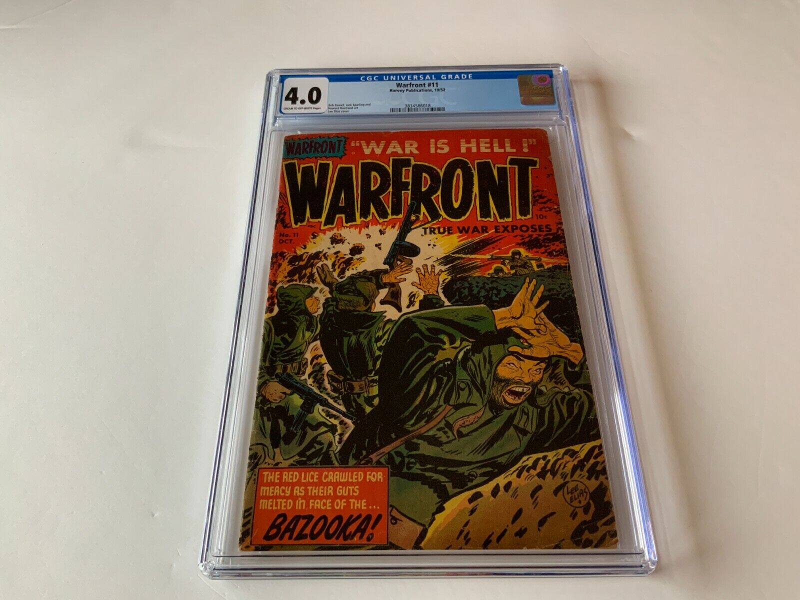 WARFRONT 11 CGC 4.0 CLASSIC RED LICE BAZOOKA CVR PRE CODE WAR HARVEY COMICS 1952