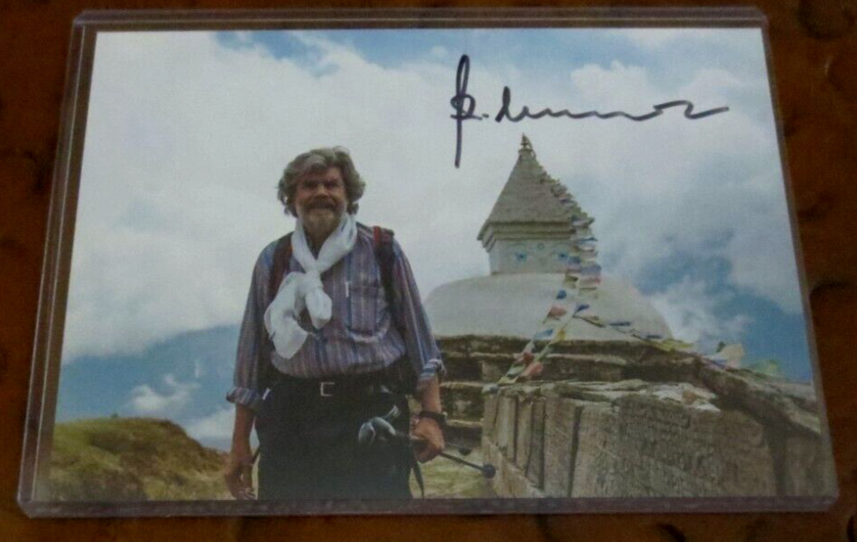 Reinhold Messner signed autographed photo climber Mt Everest solo without oxygen