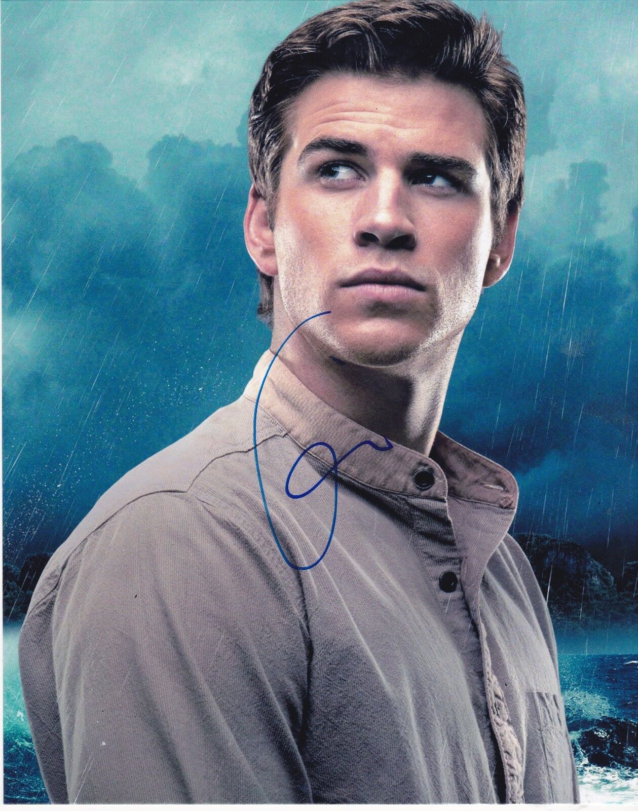LIAM HEMSWORTH SIGNED 8X10 PHOTO AUTHENTIC AUTOGRAPH THE HUNGER GAMES COA A