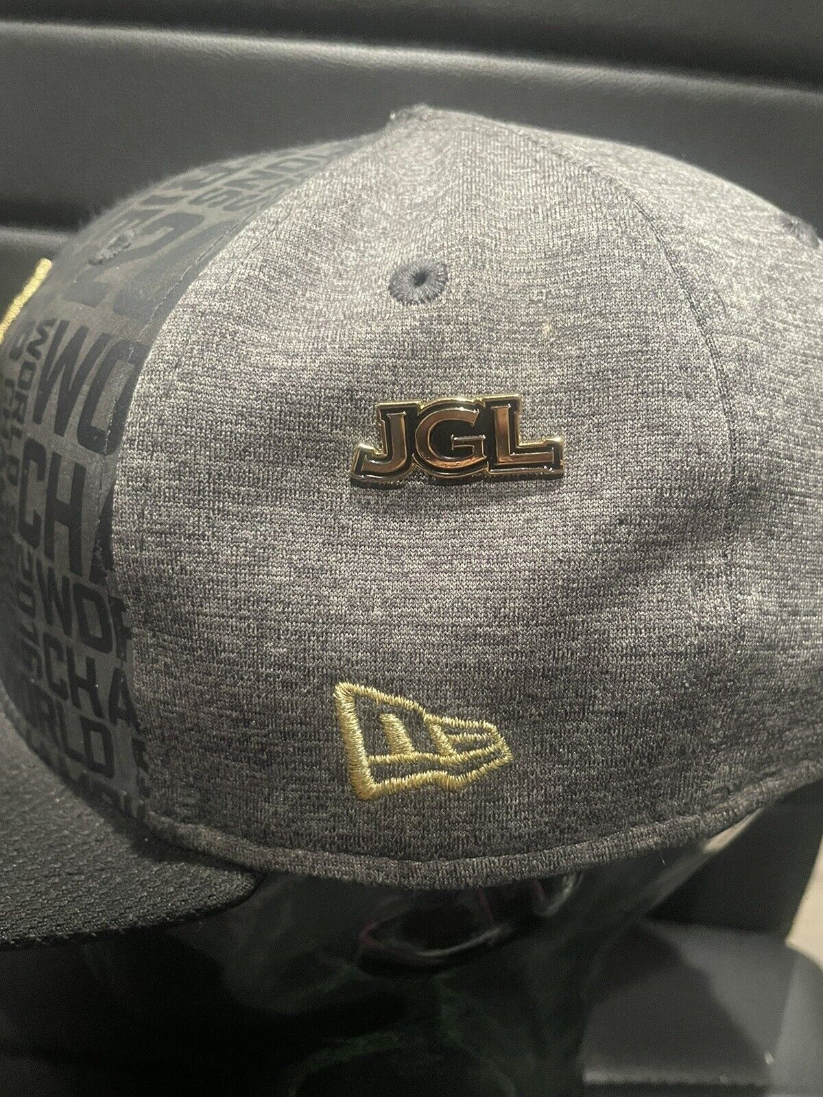 “JGL” Goold with Black Outline Hat Pin