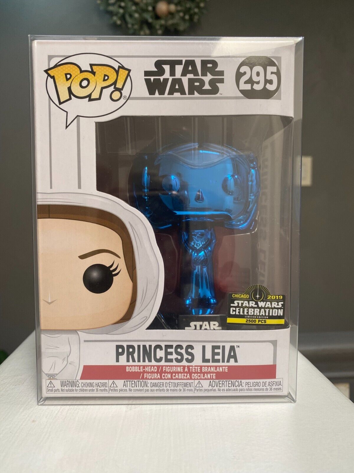 Princess Leia (Blue Chrome) FUNKO POP—Star Wars Celebration Exclusive 