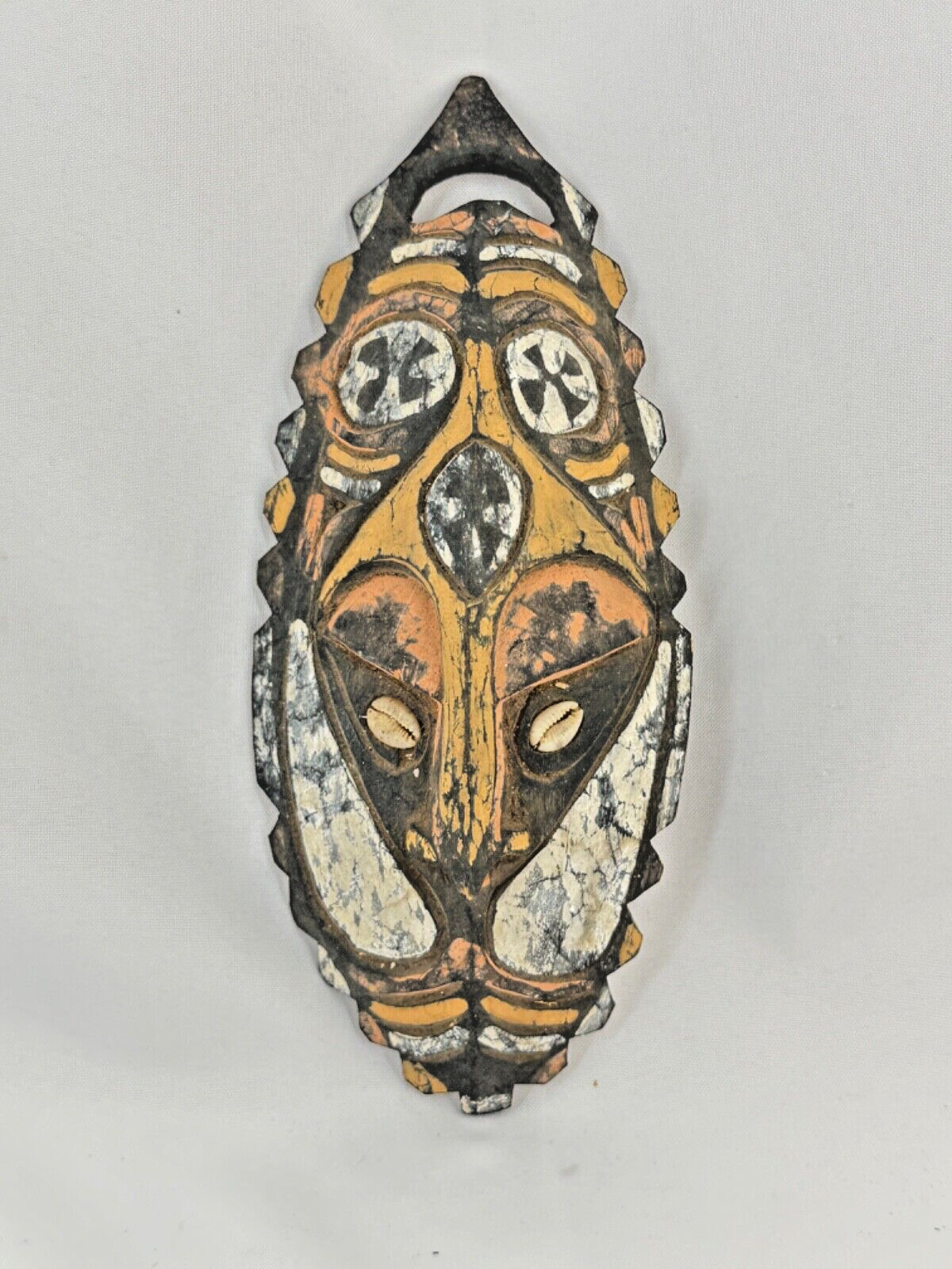 Antique Hand Carved Brazilian Tribal Ceremonial Mask Vtg Latin American Folk Art