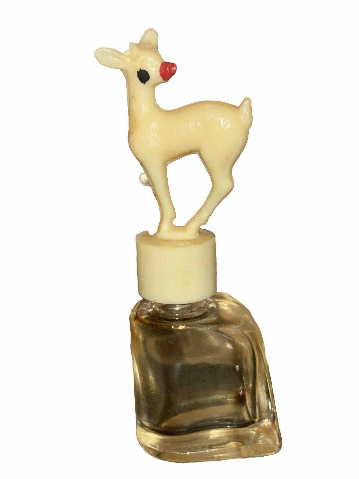 Vintage Rudolf the Red Nosed Reindeer Miniature Perfume Bottle
