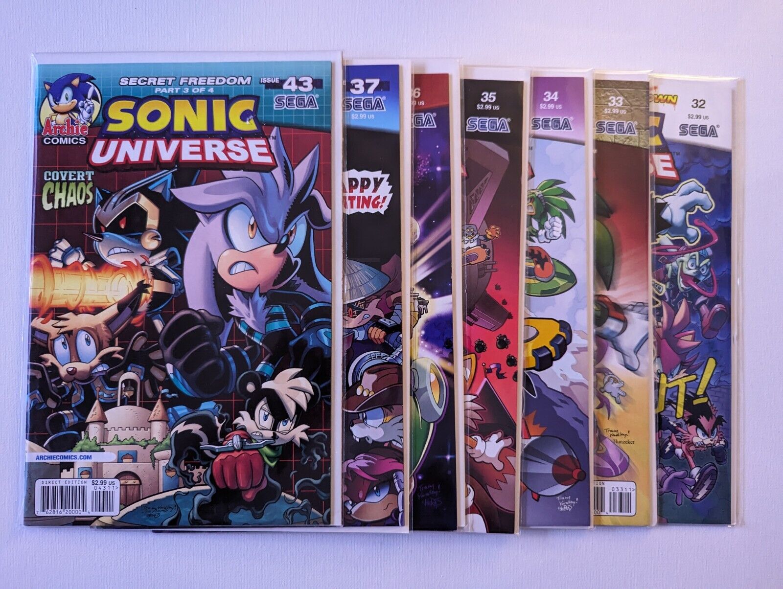 ARCHIE SONIC UNIVERSE LOT 32-37, 43 HIGH GRADE VARIANT CGC