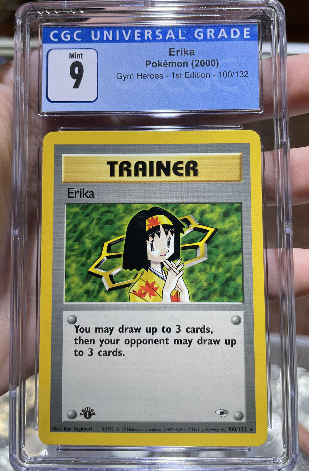Erika 1st Edition Gym Heroes Mint 9 CGC Pokemon #100 for Sale ...