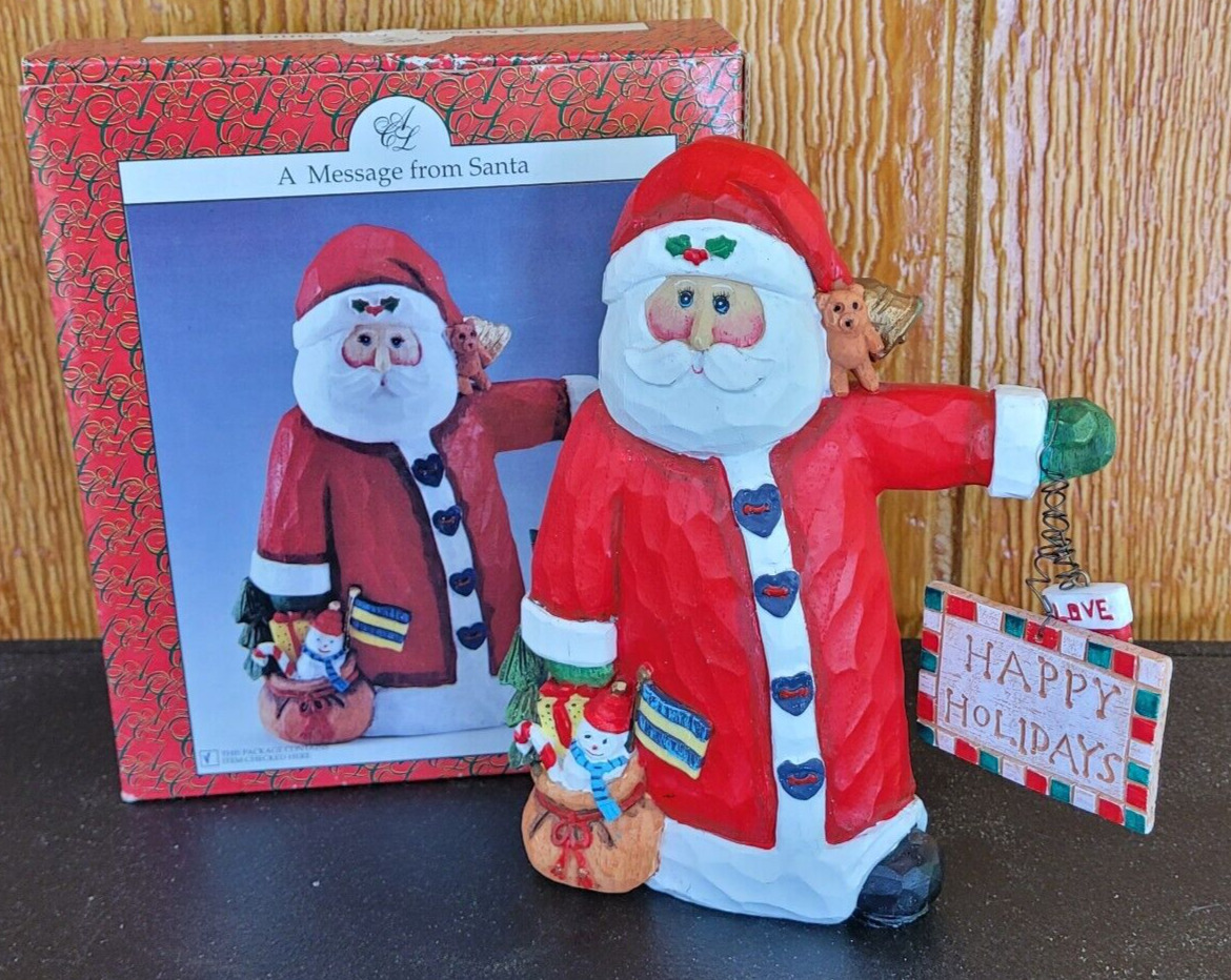 Artmark Chicago Christmas Collection Santa Claus Vtg Figurine Mantle Table Decor