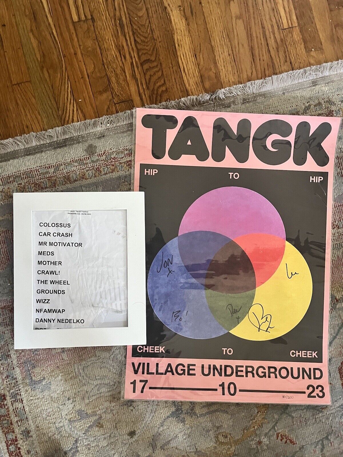 IDLES band signed TANGK autographed art print poster /200 + Rose Bowl Setlist 23
