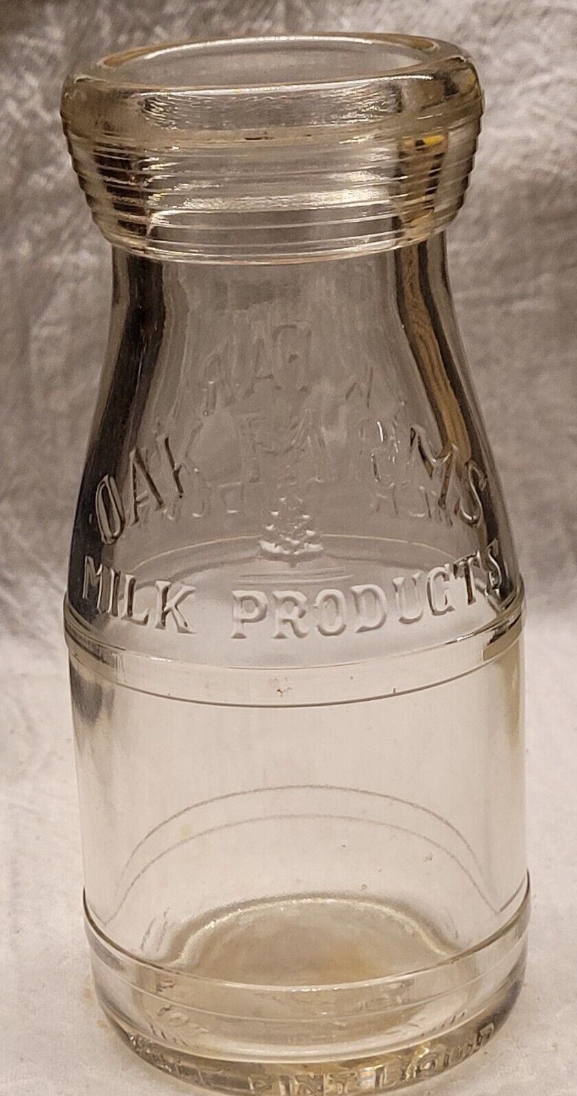 OAK FARMS DAIRY PRODUCTS DALLAS TEXAS  HALF PINT UNUSUAL PATENT APPLIED FOR TOP 