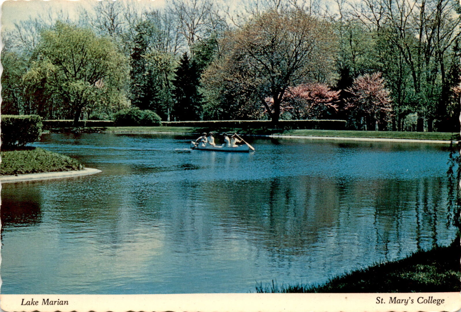 Lake Marian, St. Mary\'s College, Notre Dame, Indiana Postcard