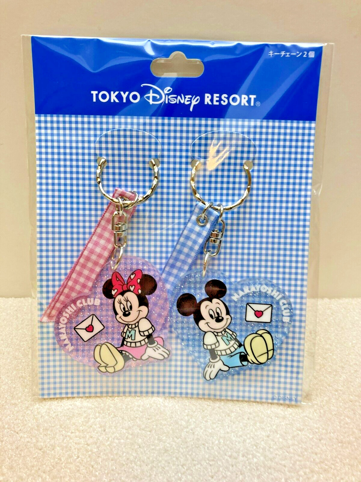 Tokyo Disney Resort 2024 NAKAYOSHI CLUB Mickey Minnie Keychain set