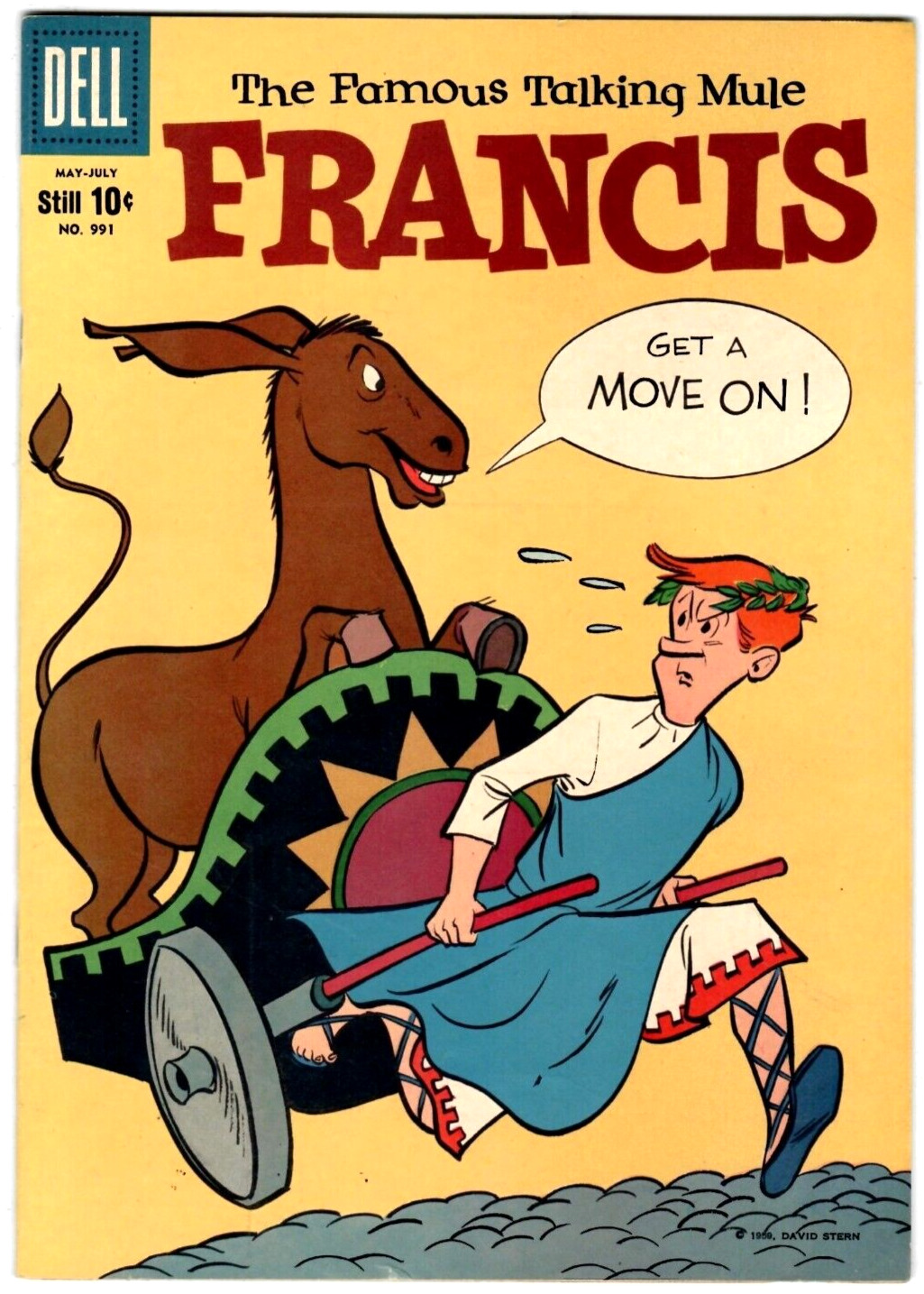 Francis The Famous Talking Mule # 1 (8.5 ) Dell No. 991 Vintage 1959